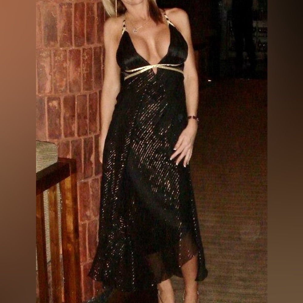 Beautiful sexy Bebe goddess dress New Year’s Eve party special occasion small